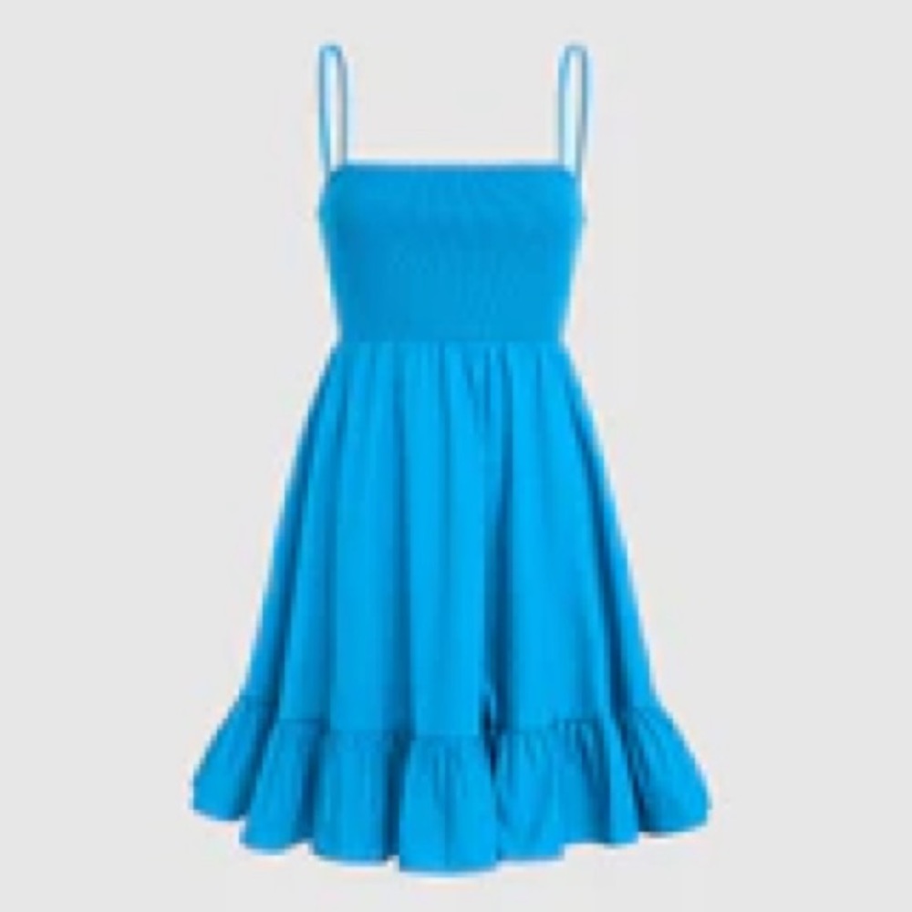 Urban Revivo Ruffled Mini Dress in Blue